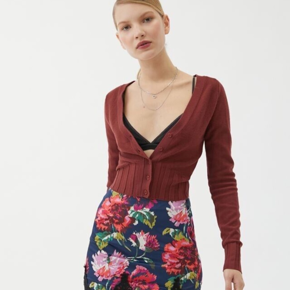 Urban Outfitters Under The Moon Satin Mini Skirt